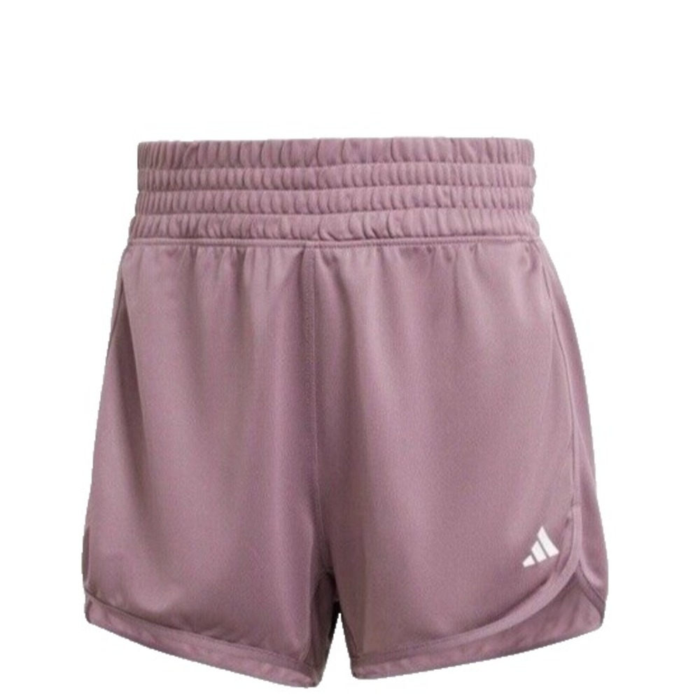 Adidas Womens Pacer 3 Stripes Knit High Shorts 3" Inseam Purple Plus Sz 2X NEW